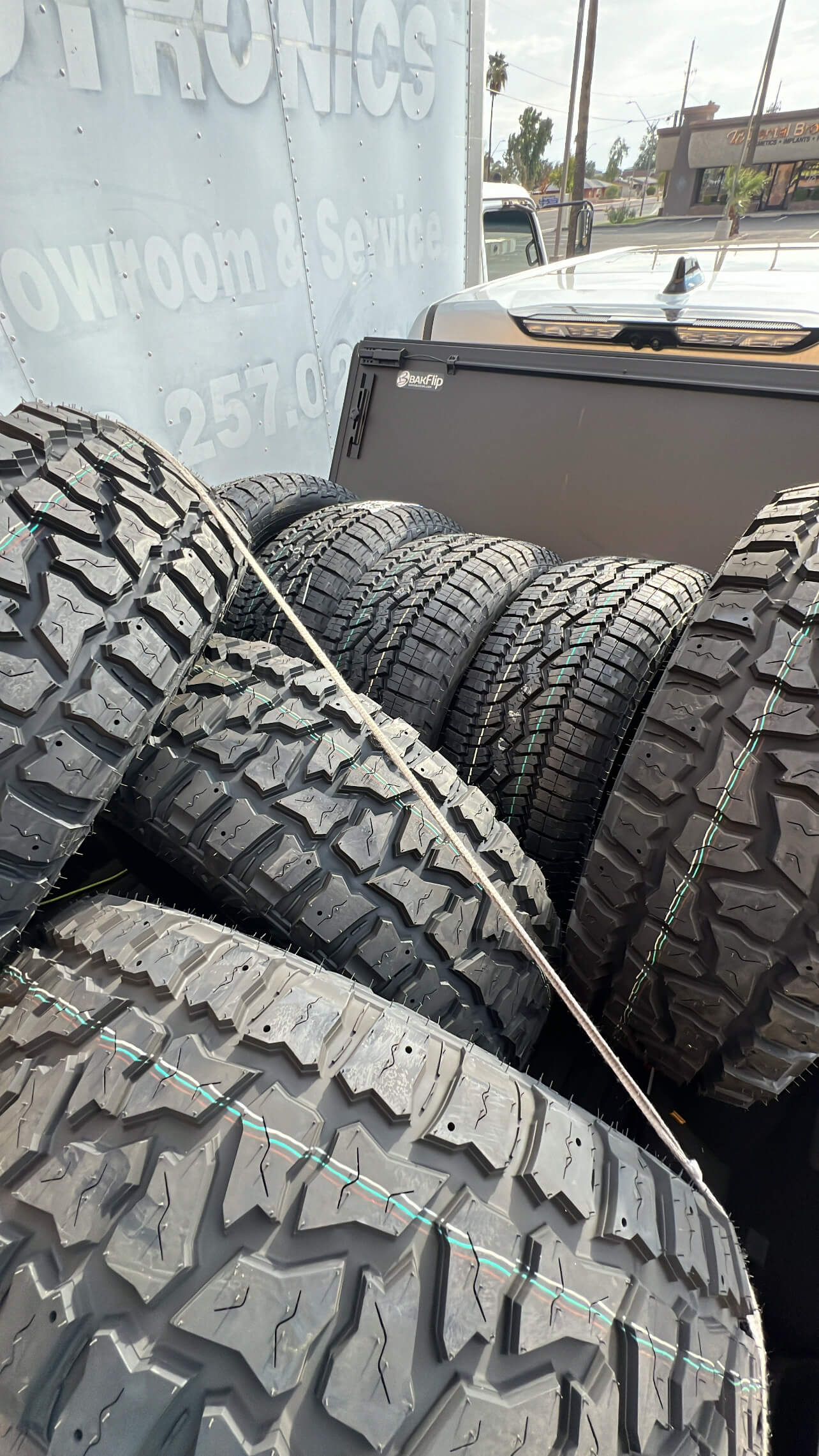 Off-road tires for delivery